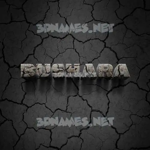bushara in Cracked Stone style - 3D name wallpaper bushara in Cracked Stone style - 3D name wallpaper