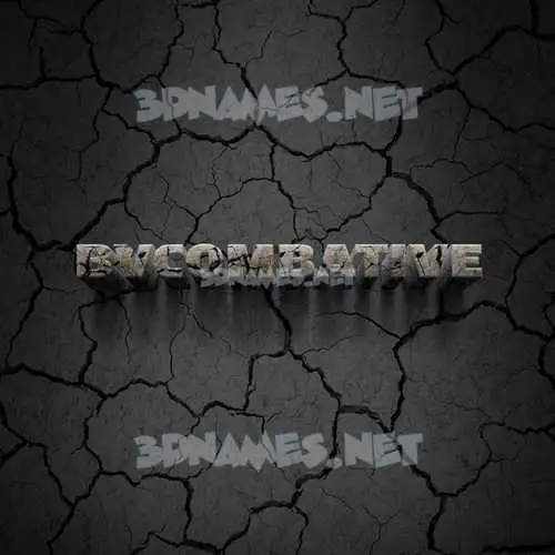 bvcombative in Cracked Stone style - 3D name wallpaper
