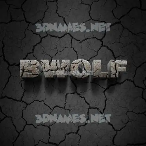 bwolf in Cracked Stone style - 3D name wallpaper bwolf in Cracked Stone style - 3D name wallpaper