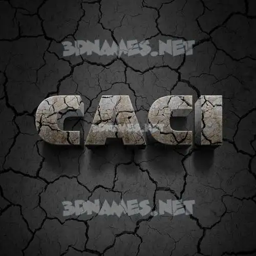 caci in Cracked Stone style - 3D name wallpaper caci in Cracked Stone style - 3D name wallpaper