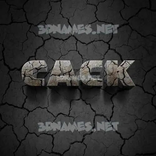 cack in Cracked Stone style - 3D name wallpaper cack in Cracked Stone style - 3D name wallpaper