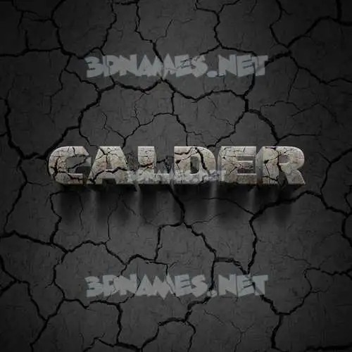 calder in Cracked Stone style - 3D name wallpaper calder in Cracked Stone style - 3D name wallpaper