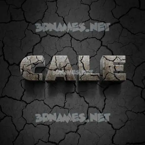 cale in Cracked Stone style - 3D name wallpaper cale in Cracked Stone style - 3D name wallpaper