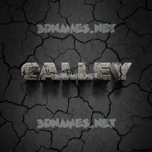 calley in Cracked Stone style - 3D name wallpaper