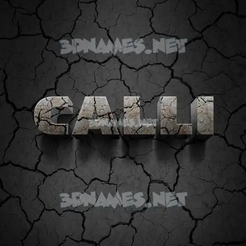 calli in Cracked Stone style - 3D name wallpaper