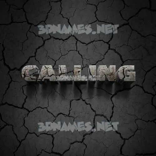 calling in Cracked Stone style - 3D name wallpaper