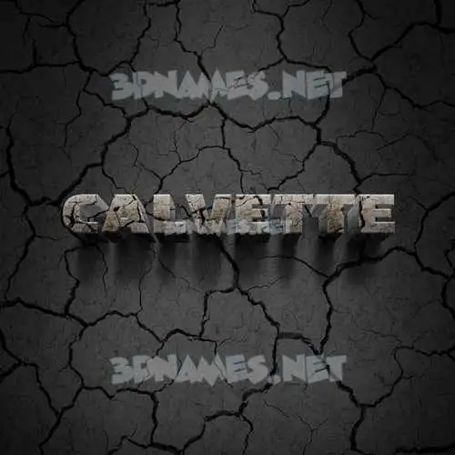calvette in Cracked Stone style - 3D name wallpaper calvette in Cracked Stone style - 3D name wallpaper