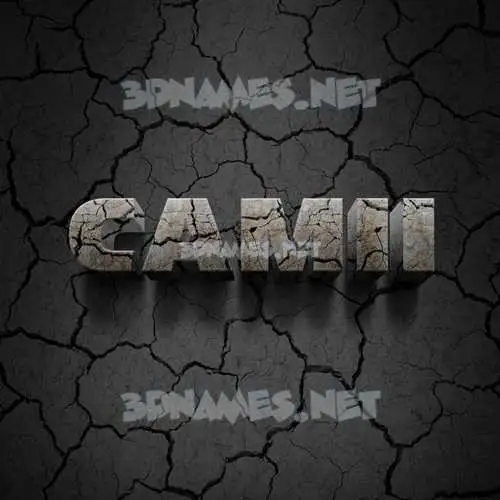 camii in Cracked Stone style - 3D name wallpaper camii in Cracked Stone style - 3D name wallpaper