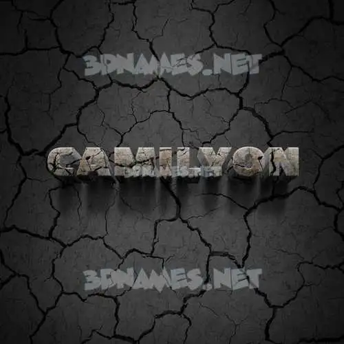 camilyon in Cracked Stone style - 3D name wallpaper camilyon in Cracked Stone style - 3D name wallpaper