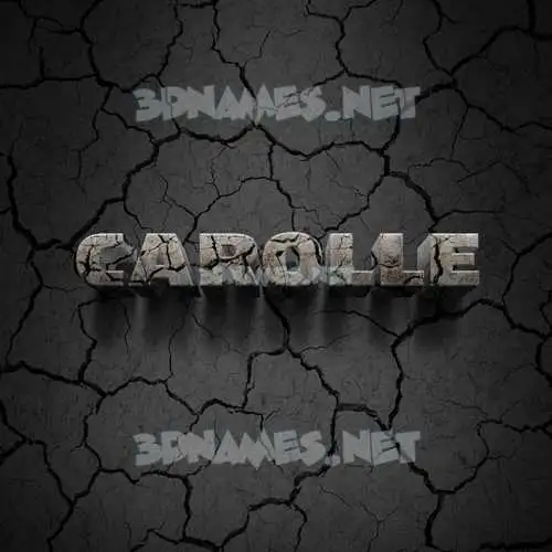 carolle in Cracked Stone style - 3D name wallpaper