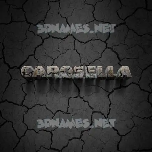 carosella in Cracked Stone style - 3D name wallpaper
