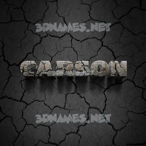 carson in Cracked Stone style - 3D name wallpaper