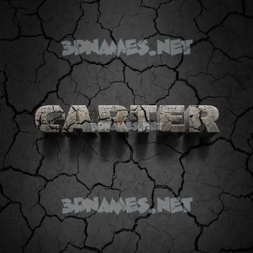 carter in Cracked Stone style - 3D name wallpaper