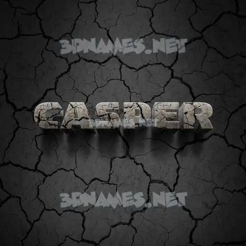 casper in Cracked Stone style - 3D name wallpaper casper in Cracked Stone style - 3D name wallpaper