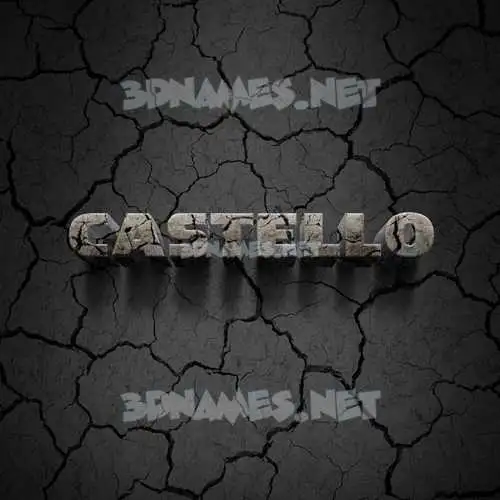 castello in Cracked Stone style - 3D name wallpaper castello in Cracked Stone style - 3D name wallpaper