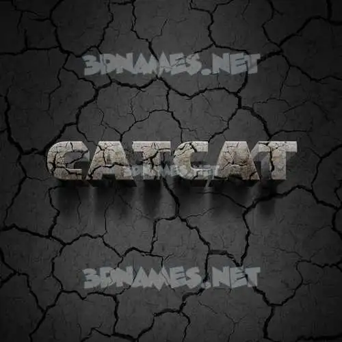 catcat in Cracked Stone style - 3D name wallpaper catcat in Cracked Stone style - 3D name wallpaper