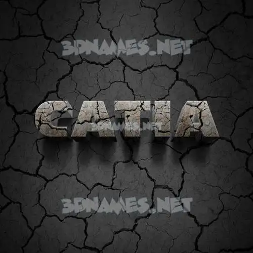 catia in Cracked Stone style - 3D name wallpaper catia in Cracked Stone style - 3D name wallpaper