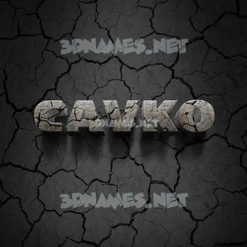 cavko in Cracked Stone style - 3D name wallpaper cavko in Cracked Stone style - 3D name wallpaper