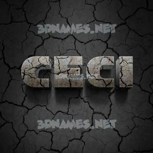 ceci in Cracked Stone style - 3D name wallpaper ceci in Cracked Stone style - 3D name wallpaper