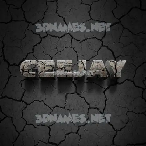 ceejay in Cracked Stone style - 3D name wallpaper ceejay in Cracked Stone style - 3D name wallpaper