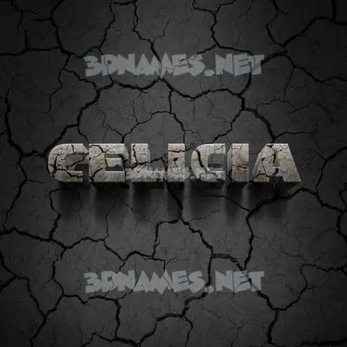 celicia in Cracked Stone style - 3D name wallpaper celicia in Cracked Stone style - 3D name wallpaper