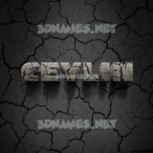 ceylin in Cracked Stone style - 3D name wallpaper