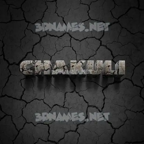 chakuli in Cracked Stone style - 3D name wallpaper chakuli in Cracked Stone style - 3D name wallpaper