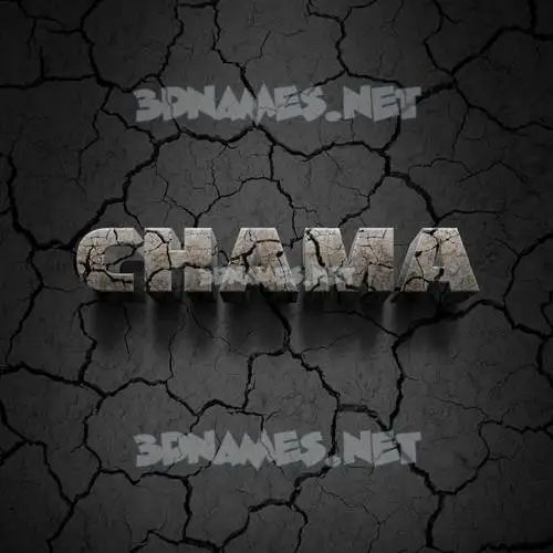 chama in Cracked Stone style - 3D name wallpaper chama in Cracked Stone style - 3D name wallpaper