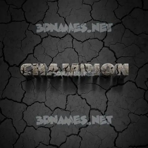 champion in Cracked Stone style - 3D name wallpaper champion in Cracked Stone style - 3D name wallpaper