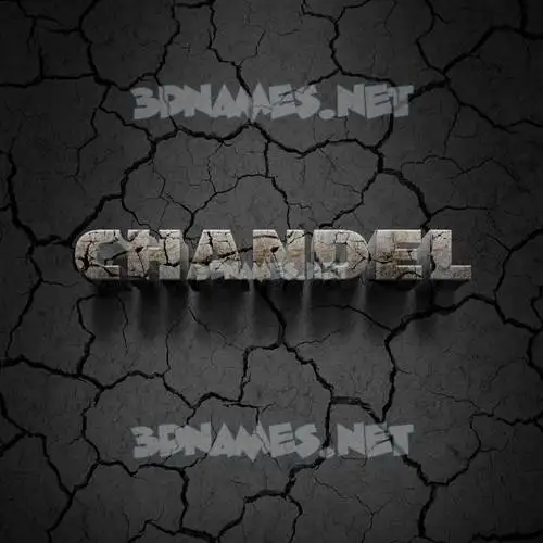 chandel in Cracked Stone style - 3D name wallpaper chandel in Cracked Stone style - 3D name wallpaper