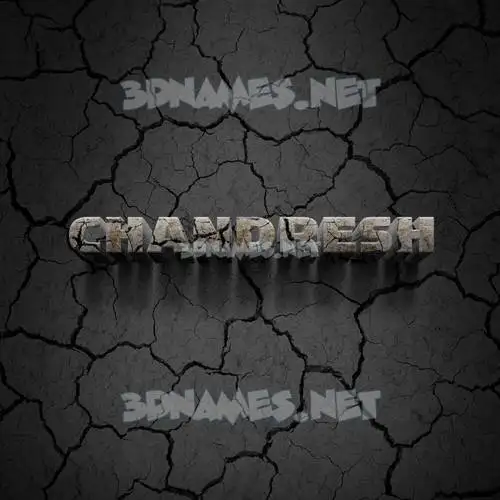 chandresh in Cracked Stone style - 3D name wallpaper
