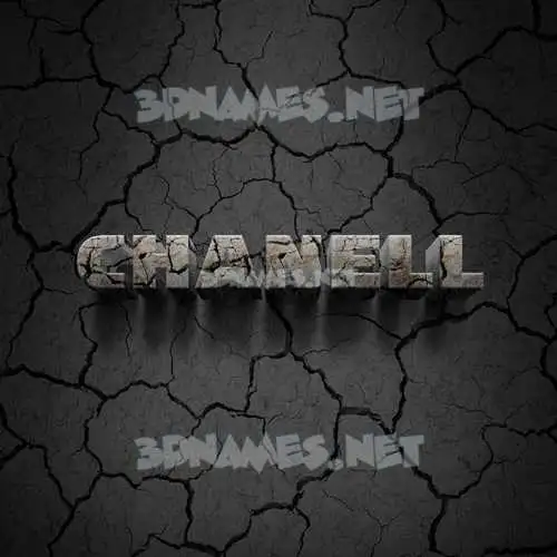 chanell in Cracked Stone style - 3D name wallpaper chanell in Cracked Stone style - 3D name wallpaper