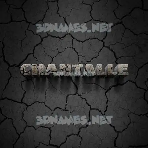 chantalle in Cracked Stone style - 3D name wallpaper