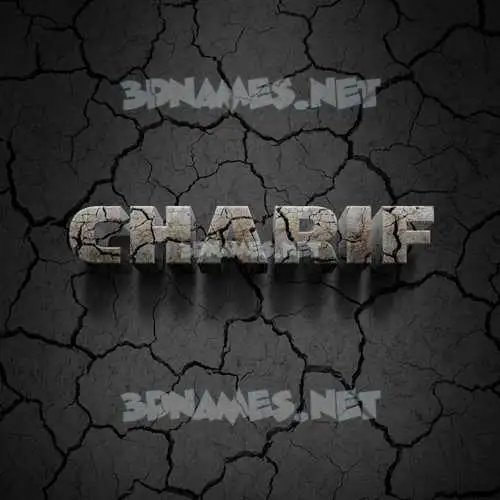 charif in Cracked Stone style - 3D name wallpaper charif in Cracked Stone style - 3D name wallpaper