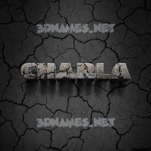 charla in Cracked Stone style - 3D name wallpaper charla in Cracked Stone style - 3D name wallpaper