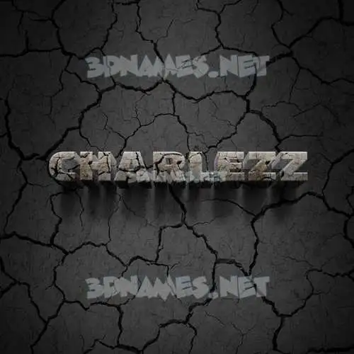 charlezz in Cracked Stone style - 3D name wallpaper charlezz in Cracked Stone style - 3D name wallpaper