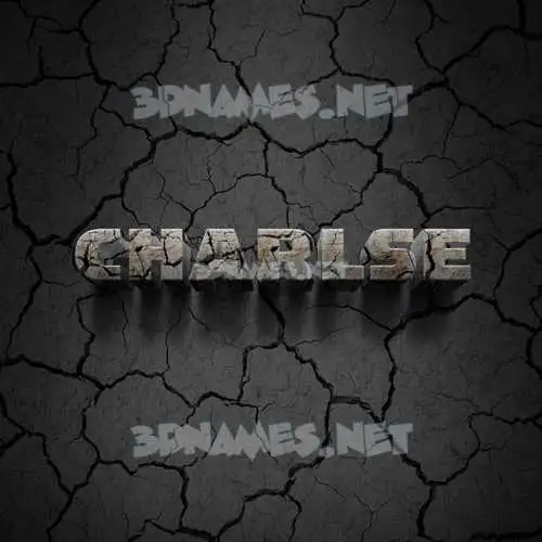 charlse in Cracked Stone style - 3D name wallpaper charlse in Cracked Stone style - 3D name wallpaper