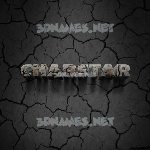 charstar in Cracked Stone style - 3D name wallpaper charstar in Cracked Stone style - 3D name wallpaper