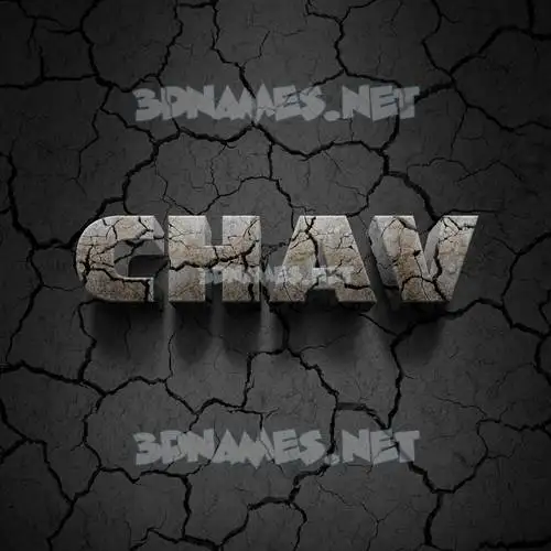 chav in Cracked Stone style - 3D name wallpaper chav in Cracked Stone style - 3D name wallpaper