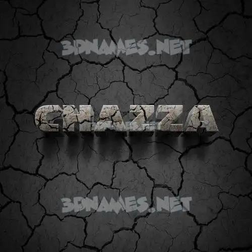 chazza in Cracked Stone style - 3D name wallpaper