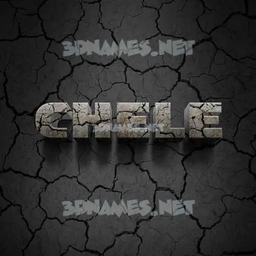 chele in Cracked Stone style - 3D name wallpaper chele in Cracked Stone style - 3D name wallpaper
