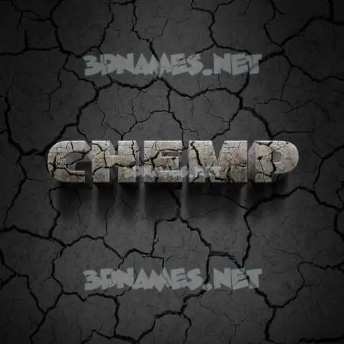 chemp in Cracked Stone style - 3D name wallpaper chemp in Cracked Stone style - 3D name wallpaper