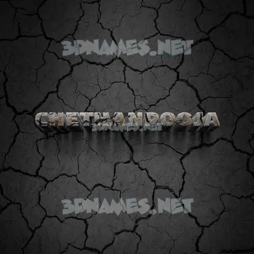 chethanpooja in Cracked Stone style - 3D name wallpaper