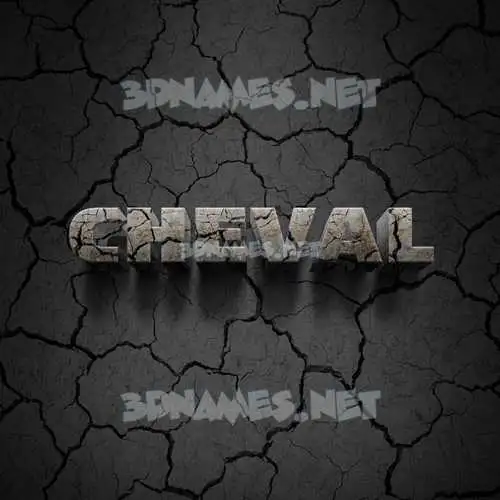 cheval in Cracked Stone style - 3D name wallpaper cheval in Cracked Stone style - 3D name wallpaper
