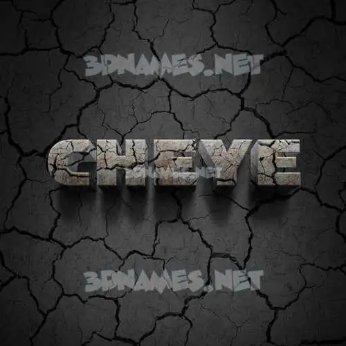 cheye in Cracked Stone style - 3D name wallpaper