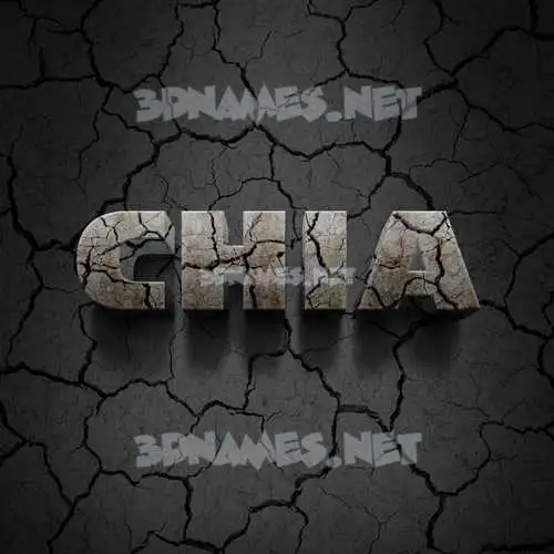 chia in Cracked Stone style - 3D name wallpaper chia in Cracked Stone style - 3D name wallpaper