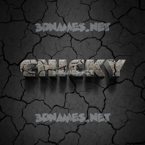 chicky in Cracked Stone style - 3D name wallpaper chicky in Cracked Stone style - 3D name wallpaper
