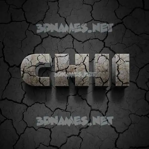 chii in Cracked Stone style - 3D name wallpaper