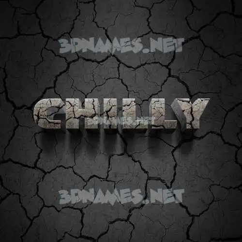 chilly in Cracked Stone style - 3D name wallpaper chilly in Cracked Stone style - 3D name wallpaper