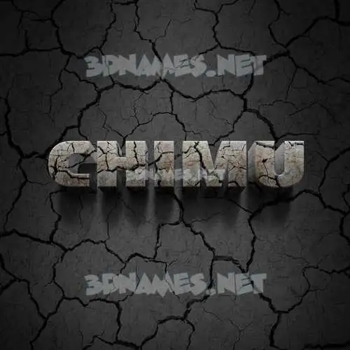 chimu in Cracked Stone style - 3D name wallpaper chimu in Cracked Stone style - 3D name wallpaper